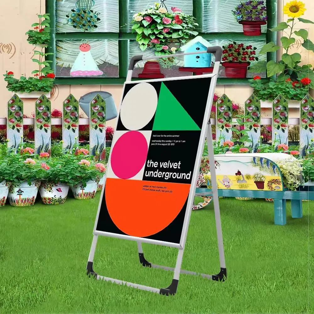 Custom cardboard display shelf rack poster stand outdoor display rack