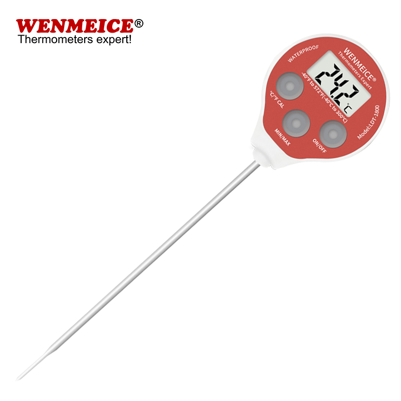 High Accuracy Digital Food Thermometer Waterproof Lollipop Design LCD Min/Max Auto-Cal