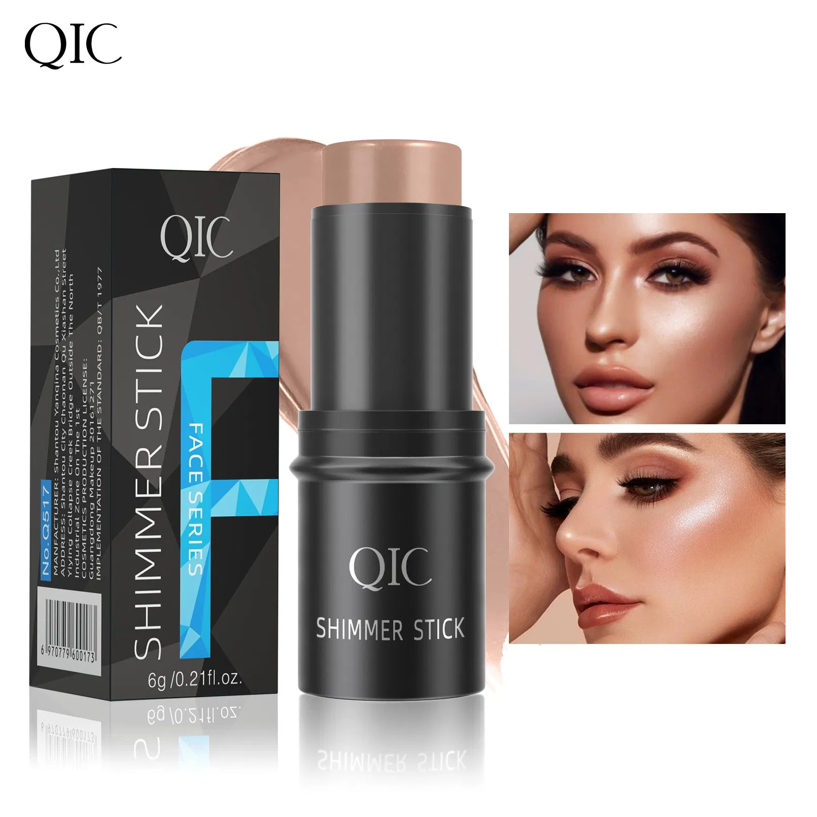 Waterproof Makeup Cream Contour Cosmetics Highlighter Stick with Creamy Texture and Matte Finished