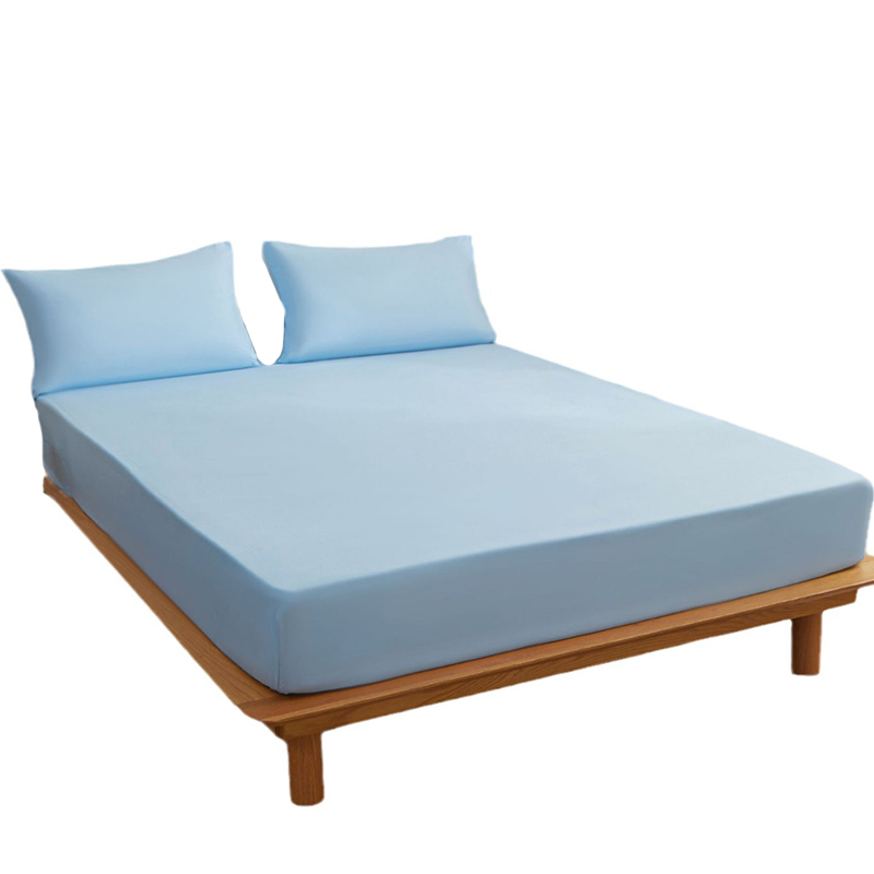 Factory Home Hotel Supply Wholesale Green Color Microfiber Mattress Cover Fitted Sheet