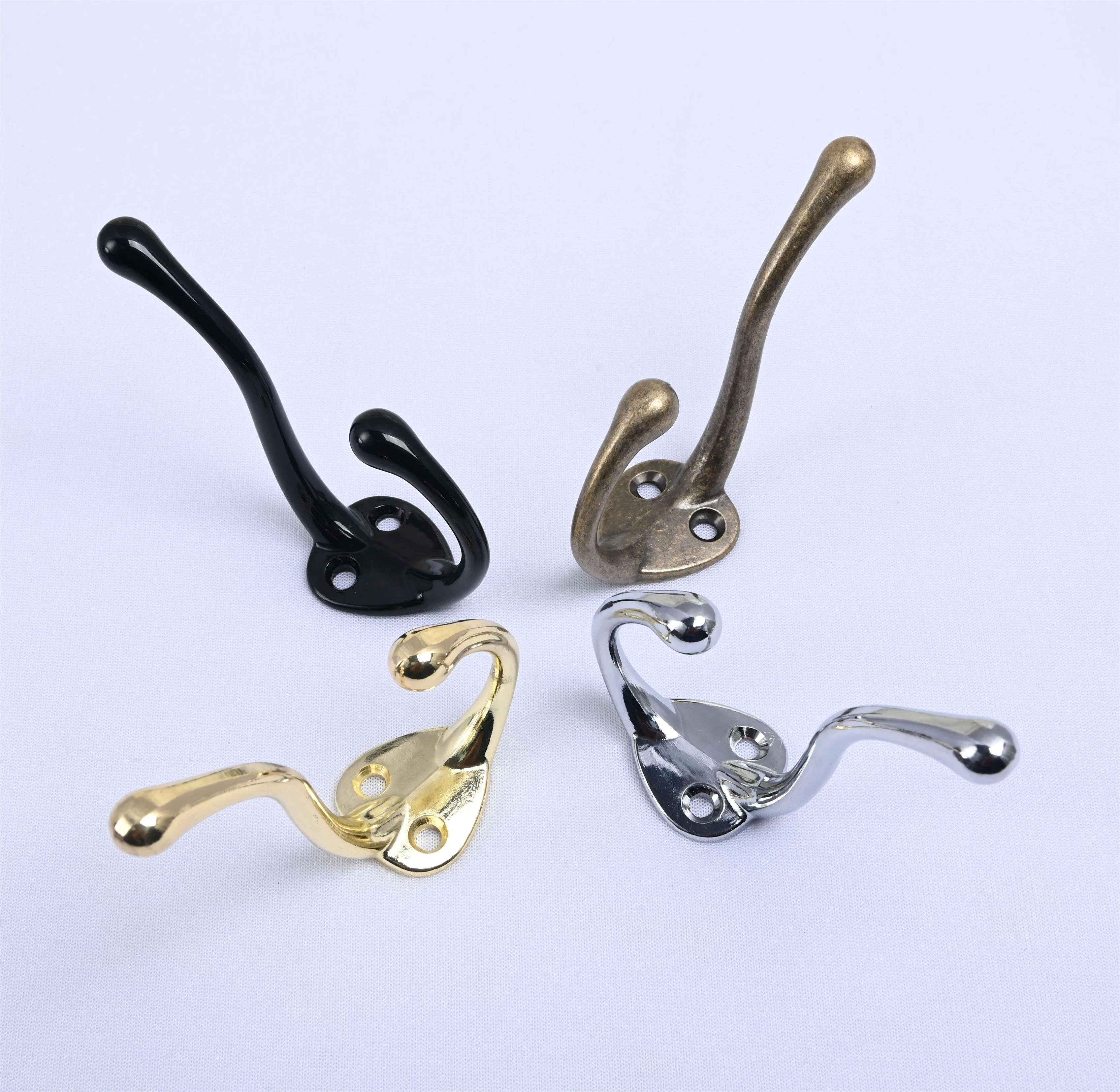 Factory Price Wholesale Home Decorative Zinc Alloy Wall Coat Hanger Hooks Cast Vintage Coat Hook Clothes Hook