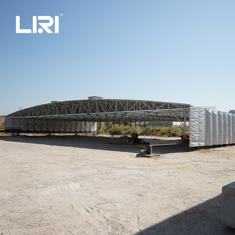 Movable Fabricated Electric Sliding Shed Mobile Awning Channel Hanging Tent