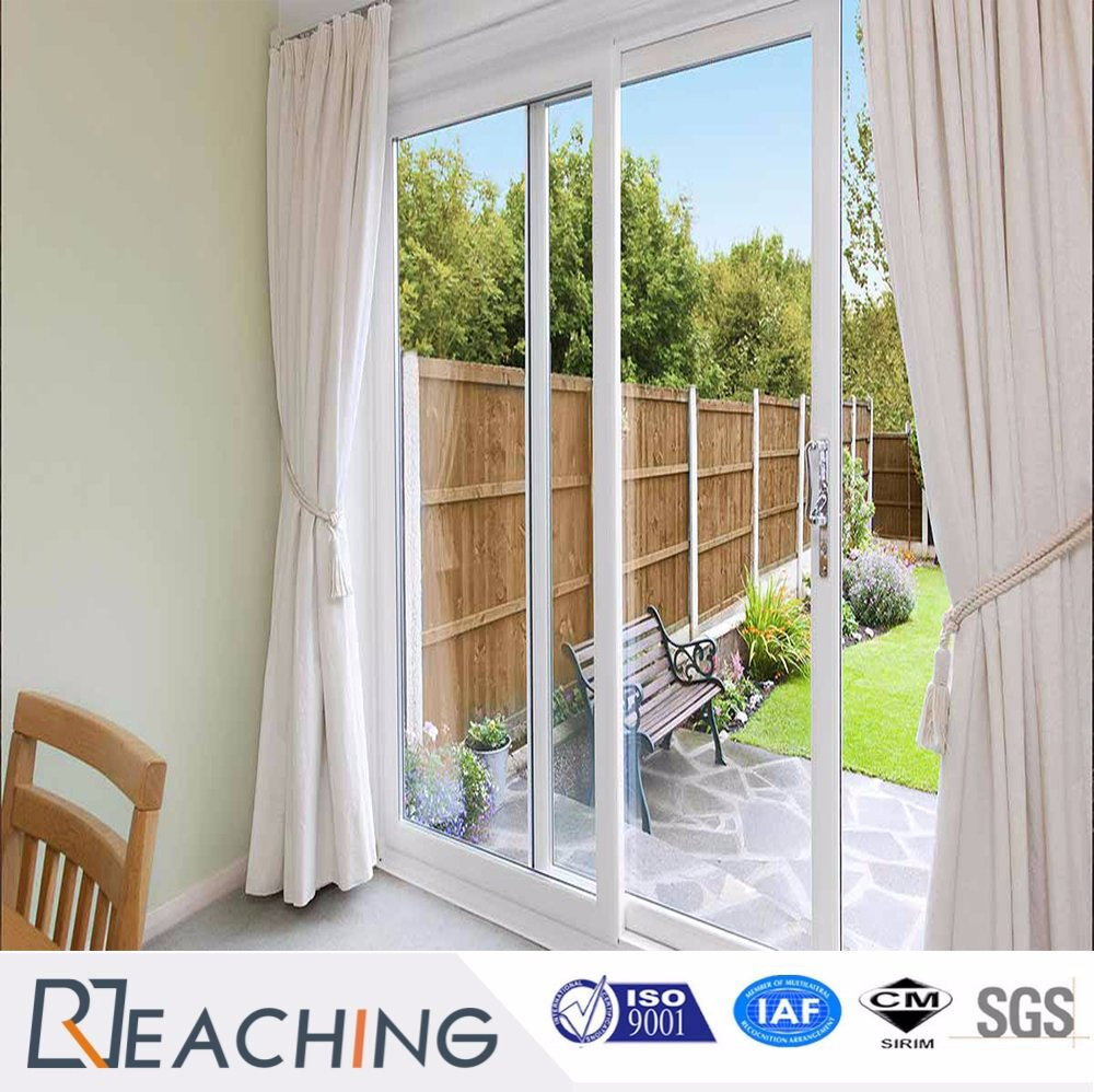 UPVC/PVC Sliding Door Plastic Door with Doubel Glazed Glass