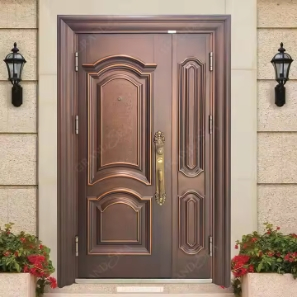 Foshang Factory Hot Sale Popular Custom Entrance Wood Door for Commercial Building