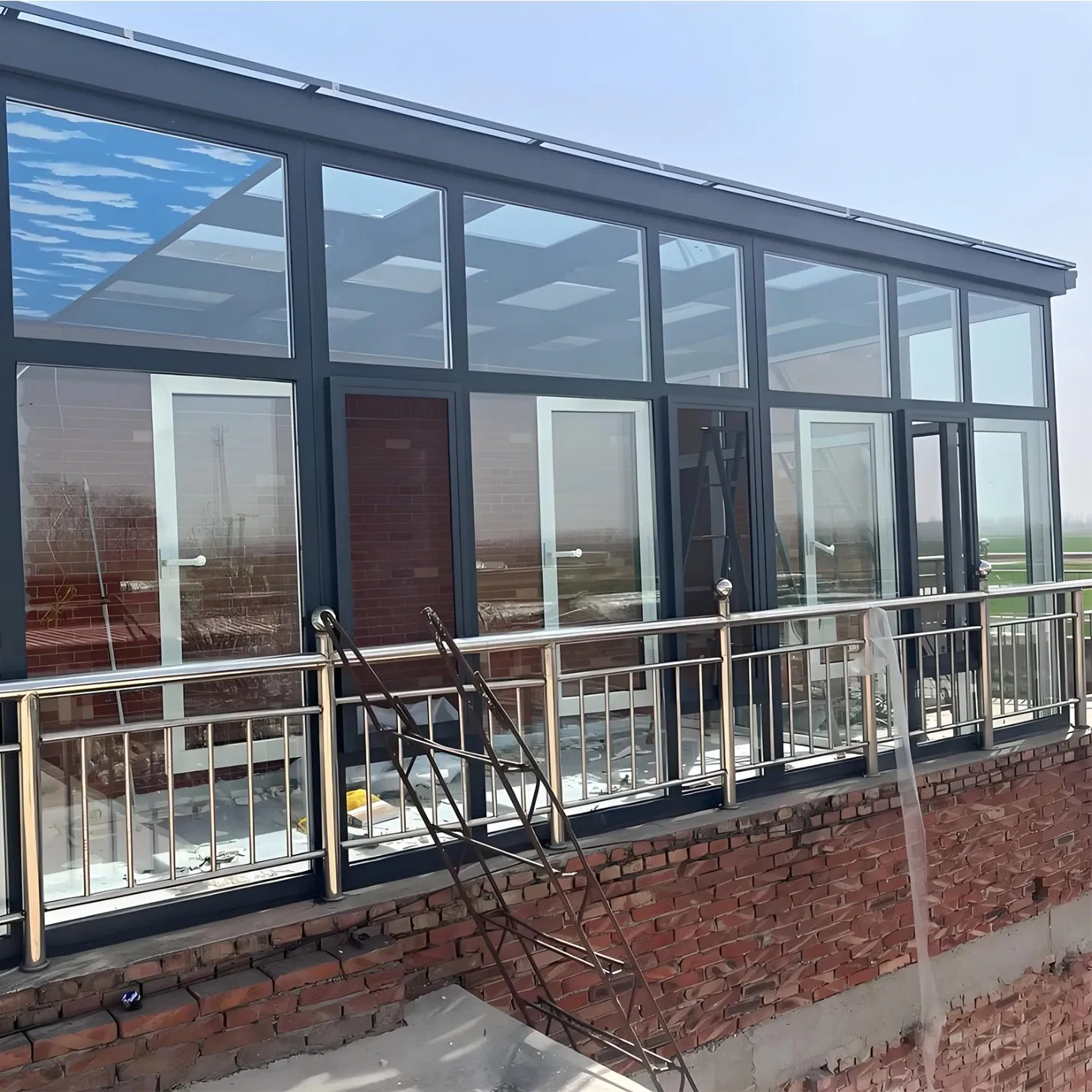 Waterproof Wind Resistance Prefabricated Aluminum Solarium Sunroom Glass House