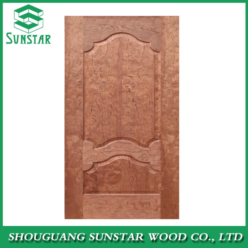 Melamine/Natural Veneer HDF Mould Door Skin Used for Home Door