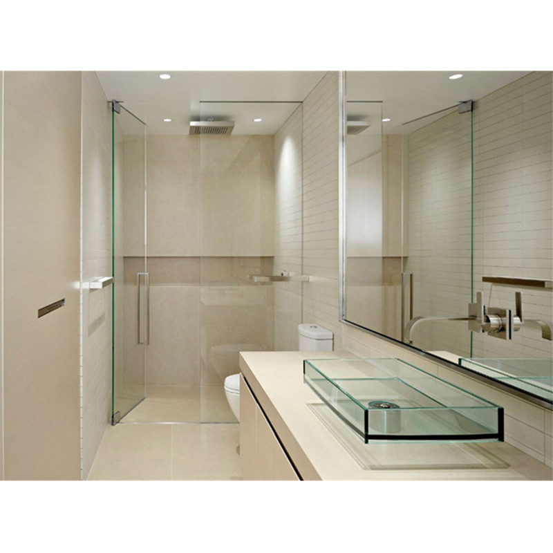 Minimalist Frameless Folding Shower Glass Screen Shower Door for Bathroom