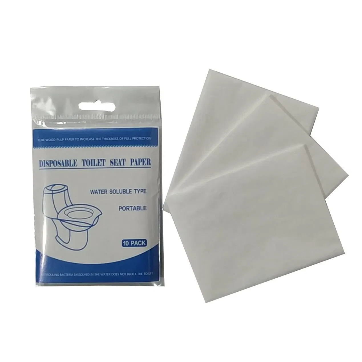 Dissolvable 10PCS Pack Paper Toilet Seat Cover Biodegradable Disposable Toilet Seat Cover Paper for Travel