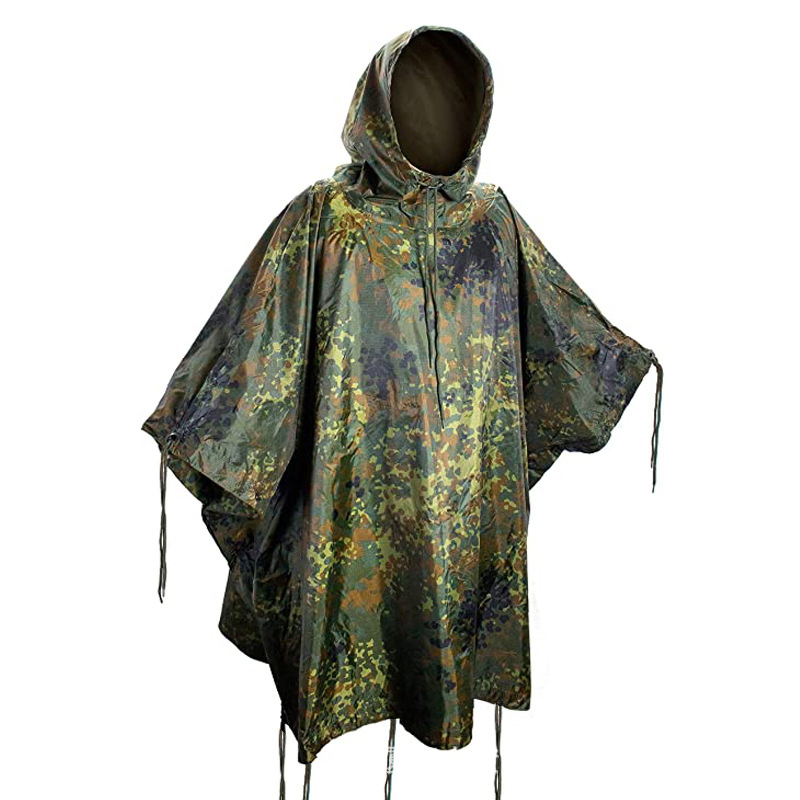 Camouflage Trendy Waterproof Rain Wear Raincoat Poncho