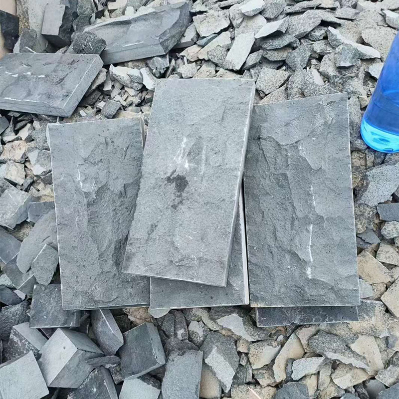 Mushroom & Flamed Dark Basalt Stone Wall Tiles