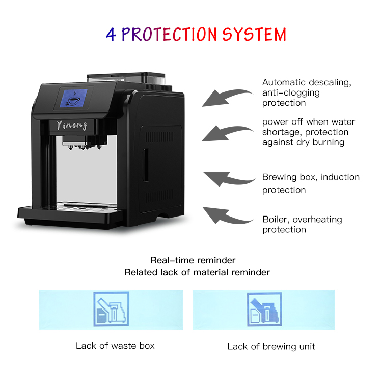 Cafe Maquina Con Leche Espresso Coffee Machine for Office