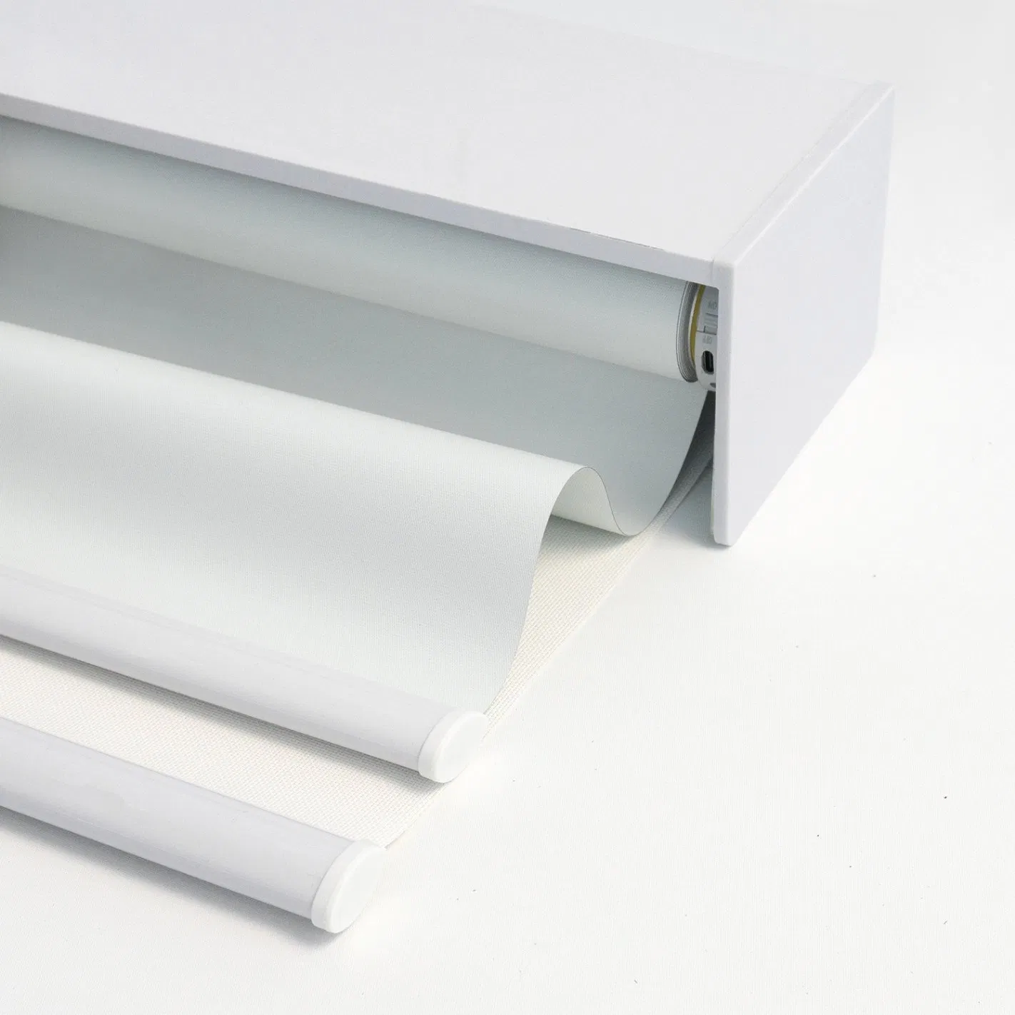 Sisheng Customized OEM/ODM Cordless and Electric Operation Double Layer Curtain for Indoor with Hot Sale Fast Delivery Wholesale Great Quality