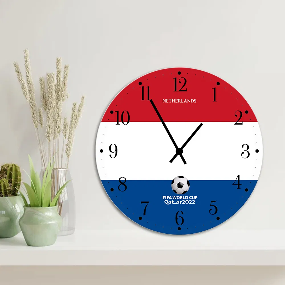 World Cup Light Luxury Wood Wall Clock