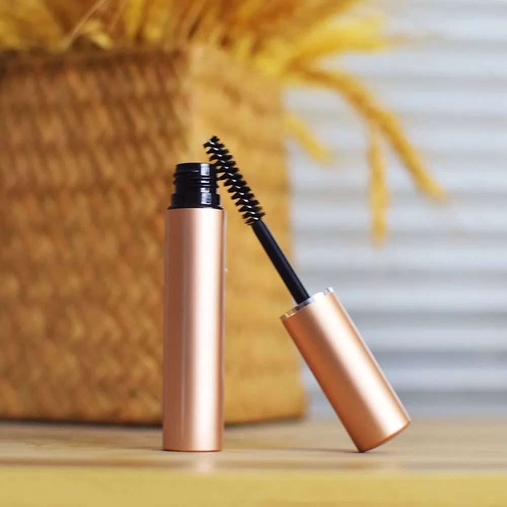 17ml Plastic Gold Mascara Tube Empty Container with Nylon Brush