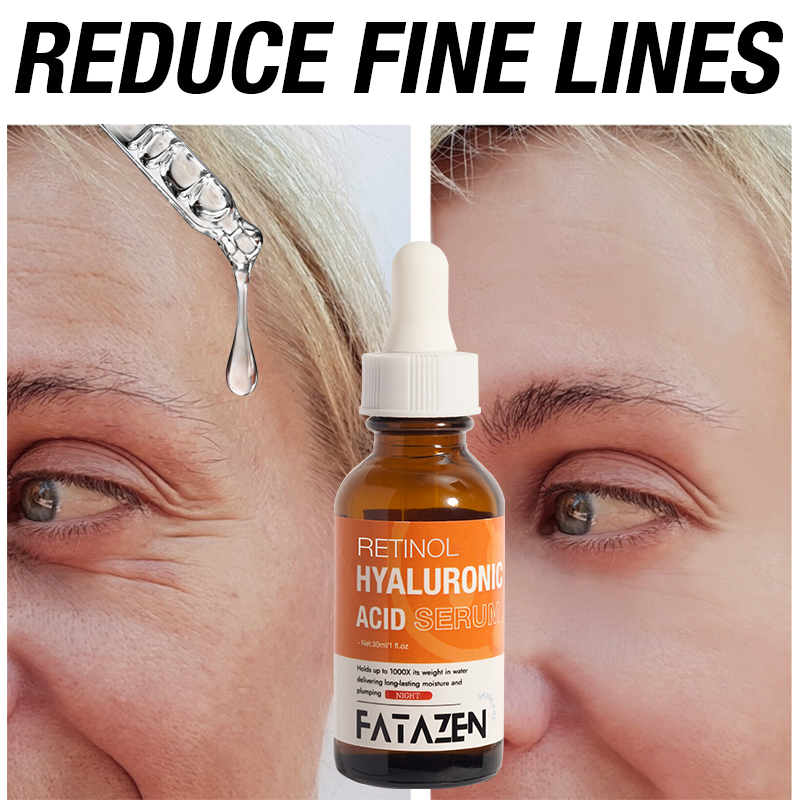 Retinol Hyaluronic Acid Night Essence Skincare Whitening Hydrating Anti-Aging Facial Serum