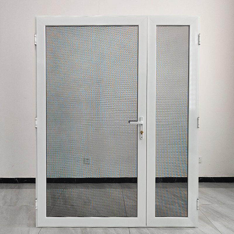 Aluminum Mosquito &amp; Silent Rotation Practical Unequal Double Door