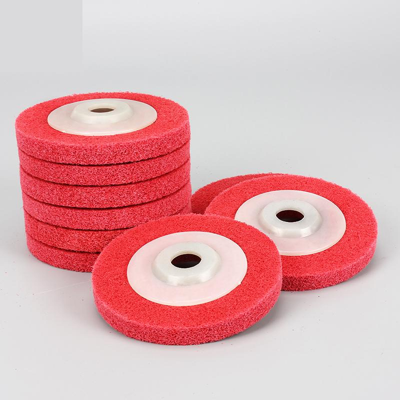Metal Polishing Wheel 100*16mm7p 9p Non Woven Abrasive Wheel Nylon Fiber Polishing Wheel Abrasive Disc
