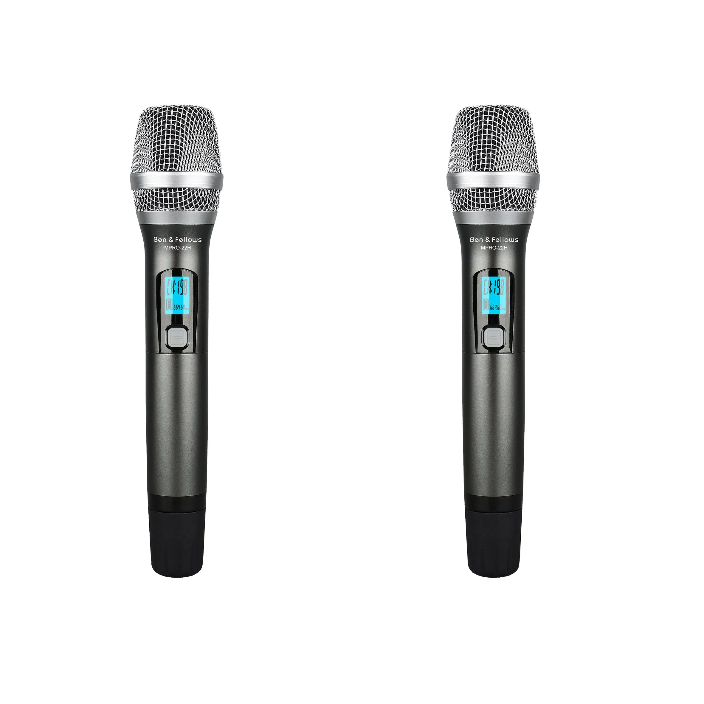 Dual Channel True Diversity UHF Wireless Handheld Microphone with Shu-Re Capsule