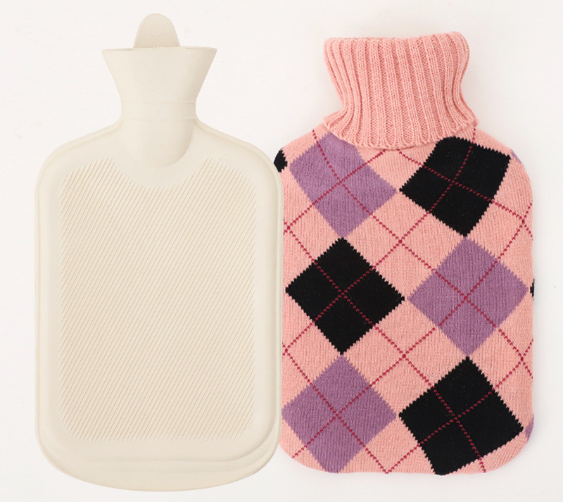 Personalized Custom Soft Hot Water Bottle Bag with Knitted Cover