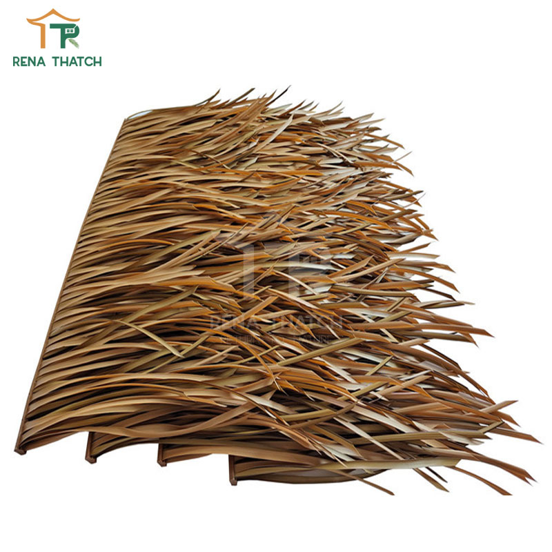 Class a Flame Retardancy Synthetic Thatch Artificial Straw Roof Tiles PVC Thatch
