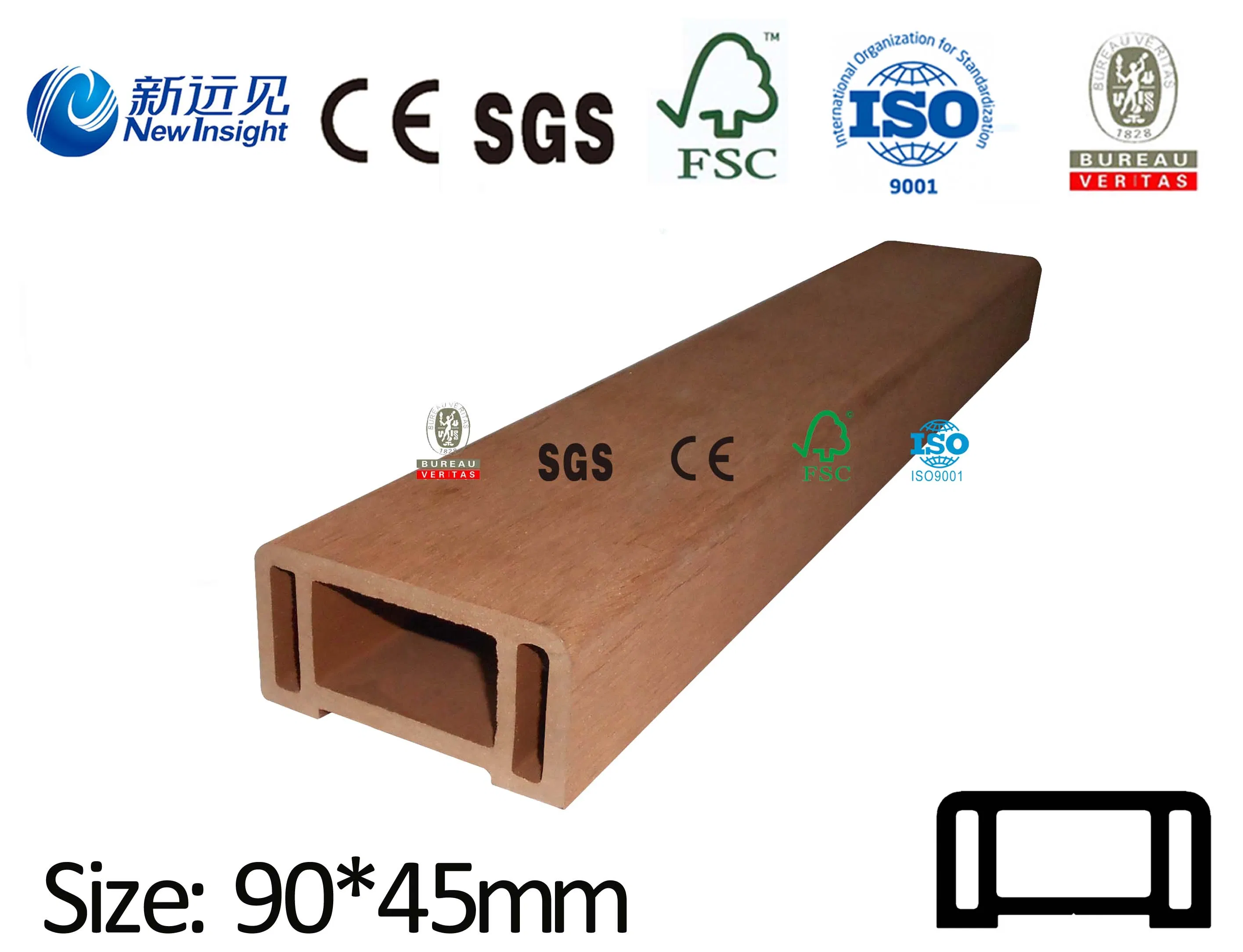 WPC Railing WPC Fecne with SGS CE ISO FSC Lhma060