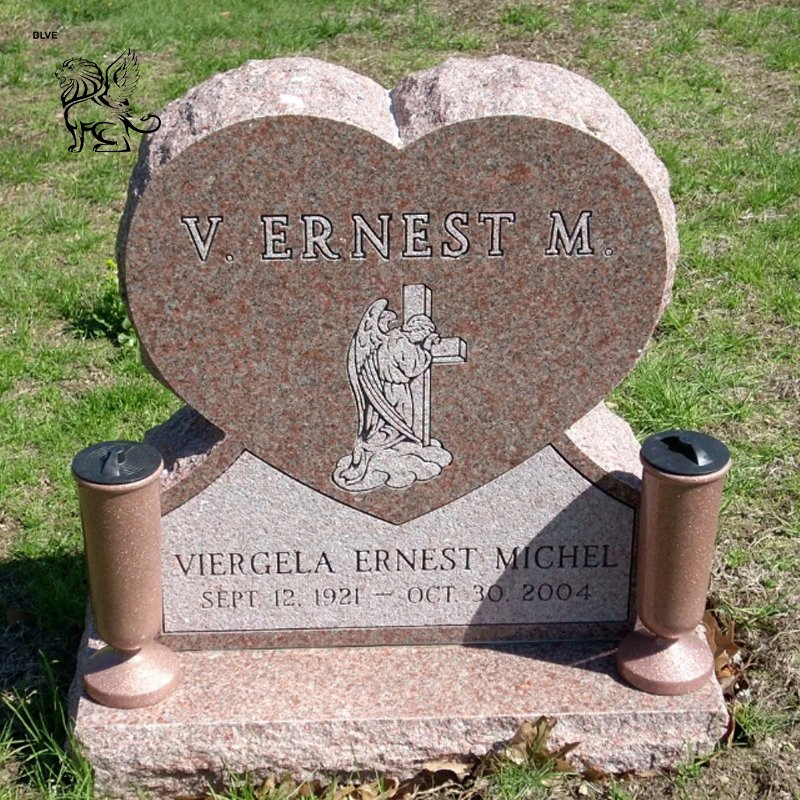 Black Natural Stone Cemetery Guardian Angel Gravestone Granite Grave Monument Tombstone Factory