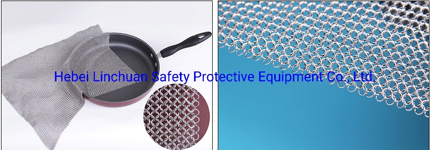 High Quality Cookware Stainless Steel Wire Chainmail Scrubber Factory