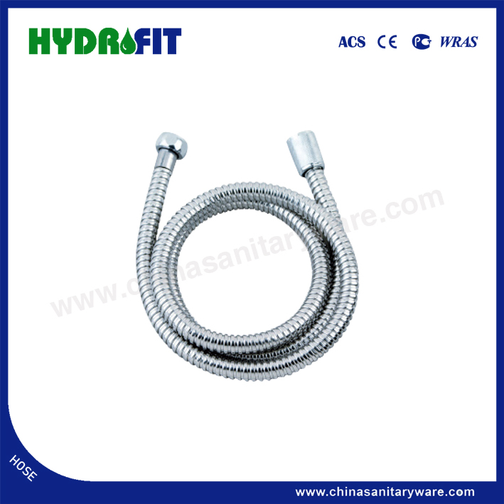 Factory Bathroom No Extensible Stainless Steel Shower Hose Flexible Hose with Spray Nozzle Spout (HY6008)