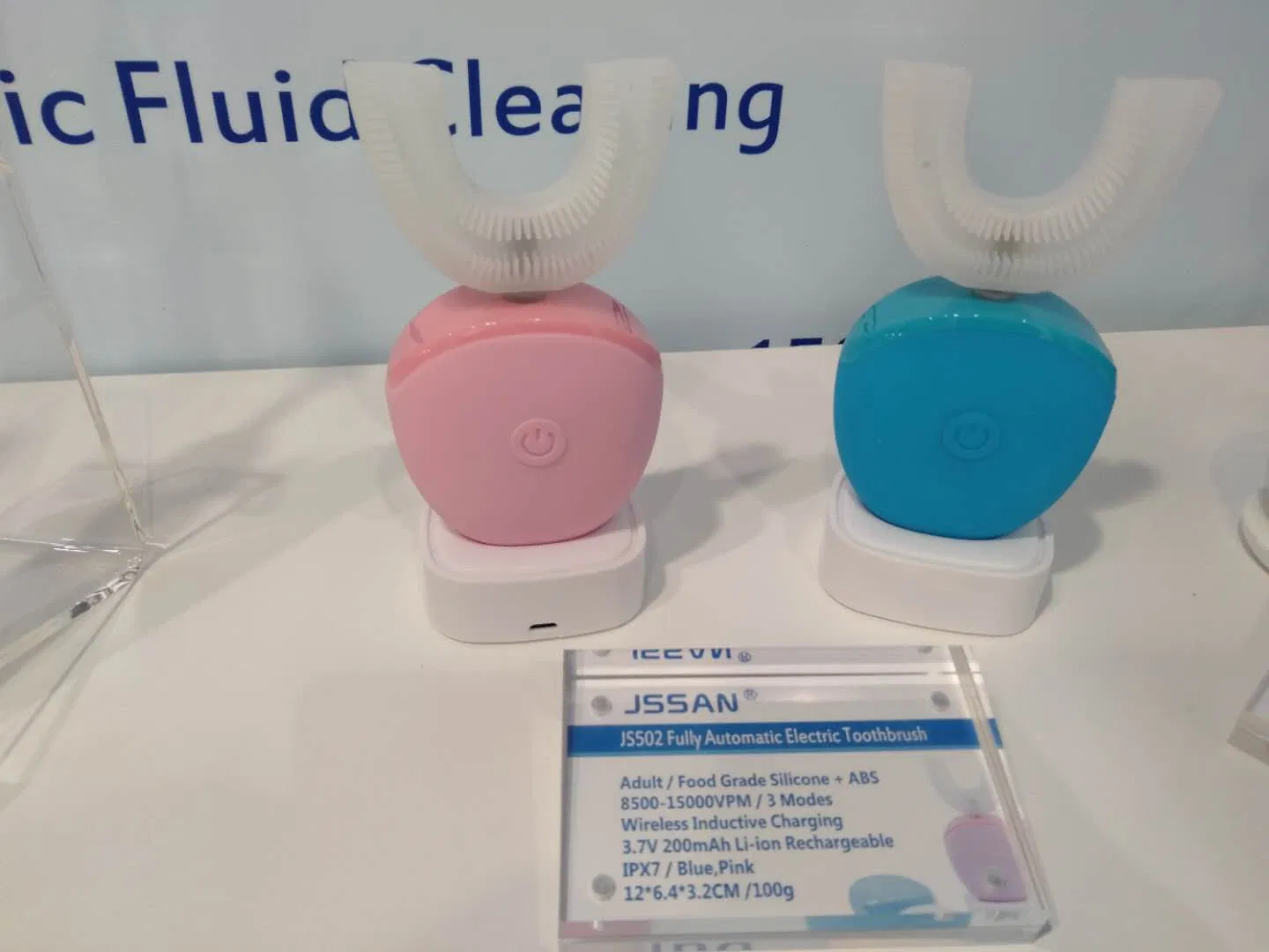 New Style New Year Gift Fashion Present U Type Fully Automatic Silicone Lazy Toothbrush Js502