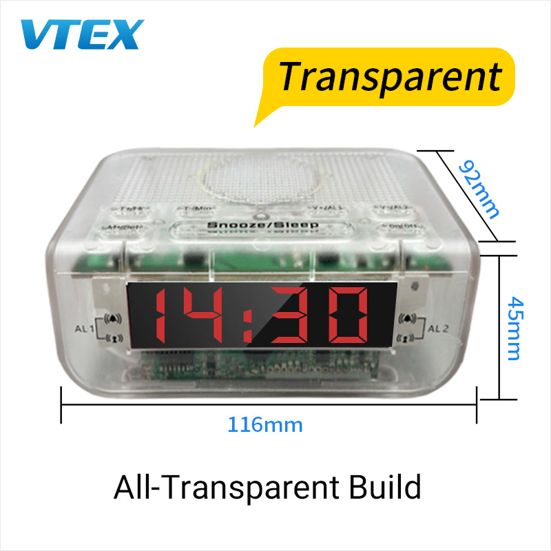 Corrections Products Prison Use Digital Time Display Jail Clear Clock Radio