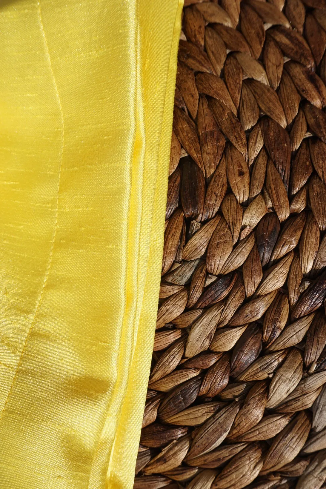 Maize Luxurious Slub Satin Fabric Collection for Table Satin Napkins
