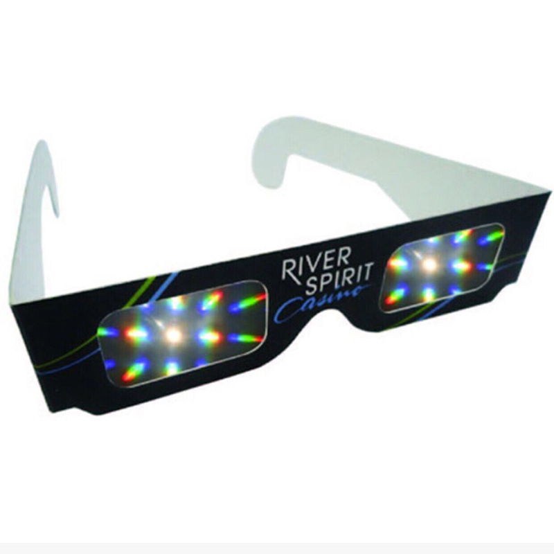 Custom Cardboard Diffraction Glasses 3D Rave Glasses Christmas Promotional Diffraction Paper Glasses