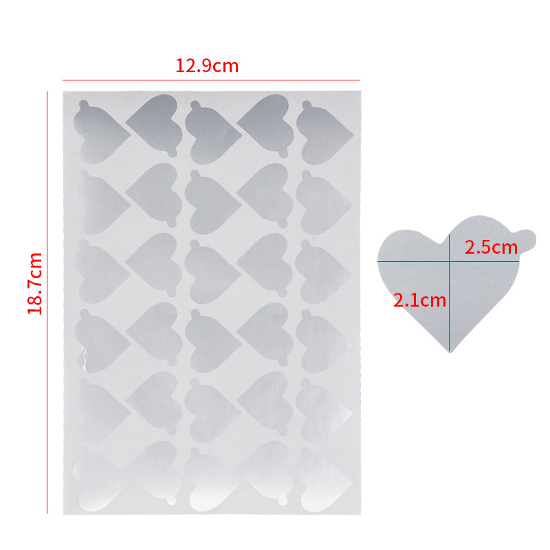Heart-Shaped Eyelash Extension Foil Stickers