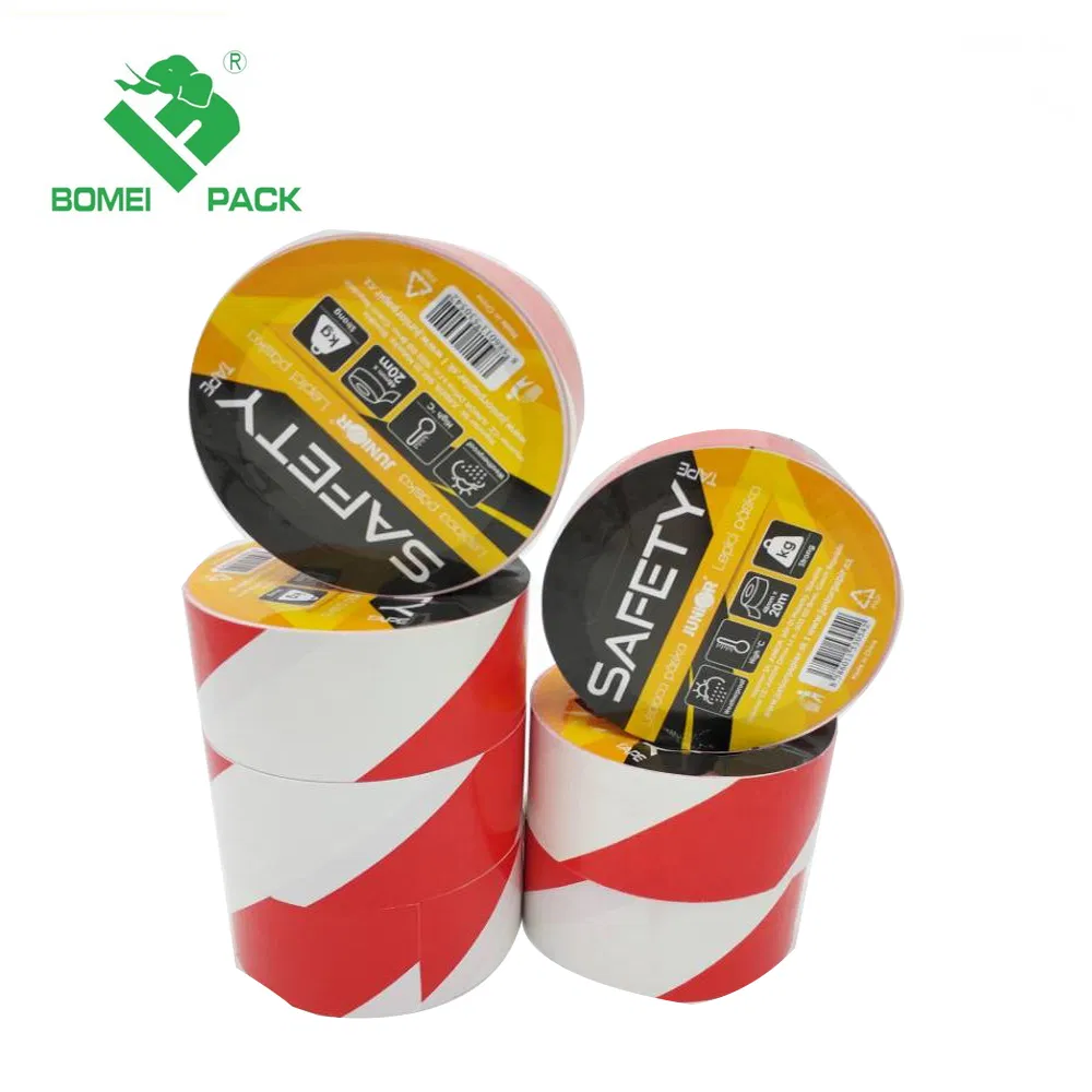 PVC Floor & Road Marking Red White Hazard Warning Tape