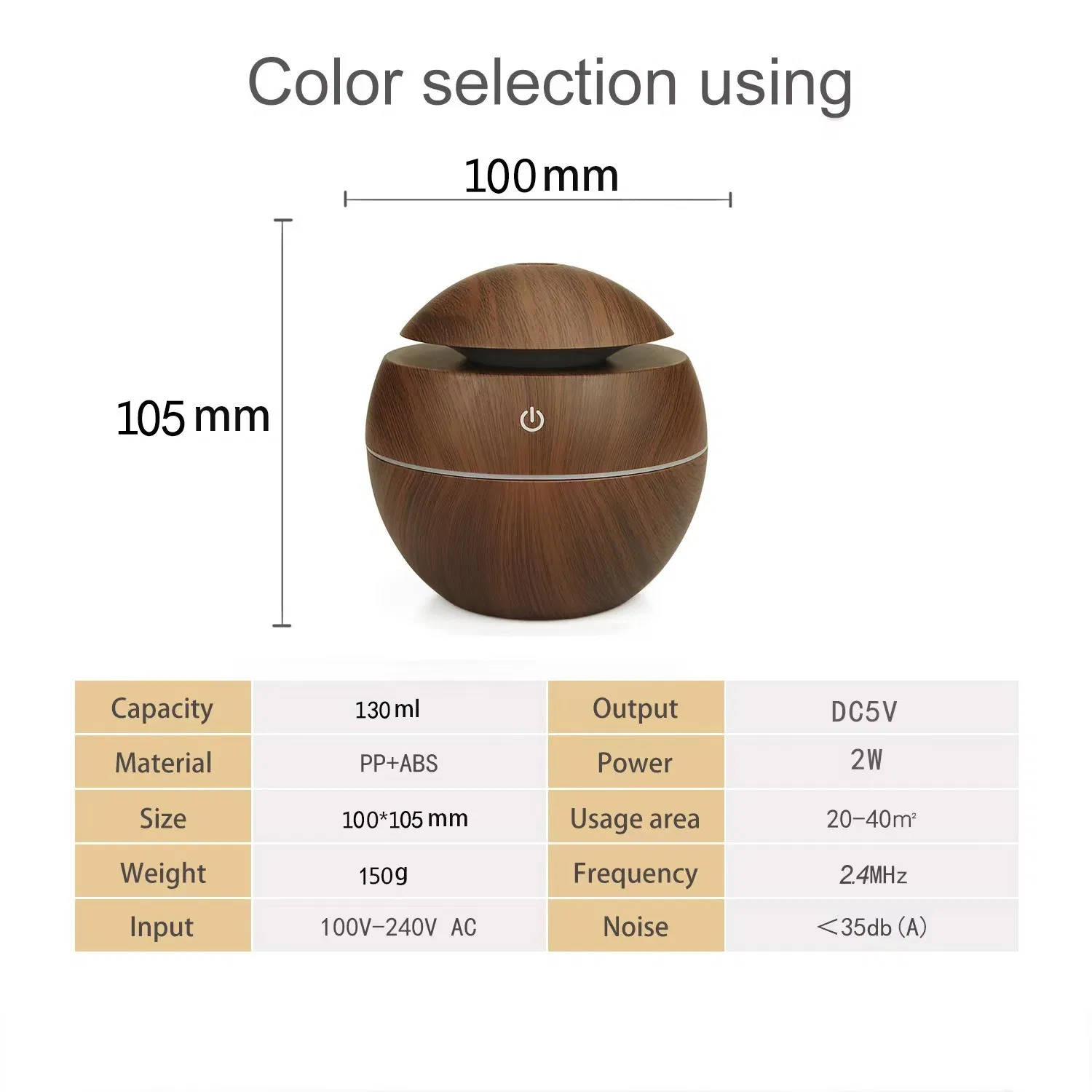 WiFi Aroma Diffuser for Home with Stylish Wood Grain Finish