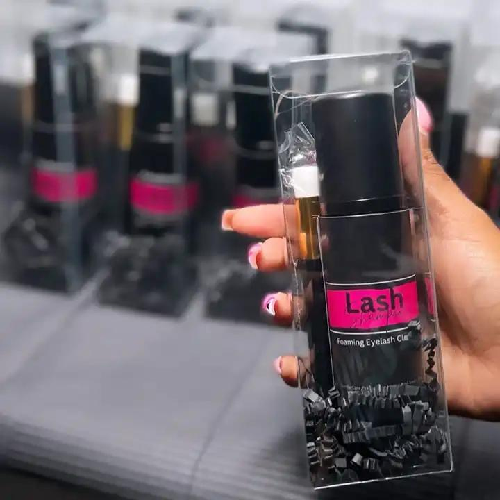OEM 60ml Lash Cleanser for Oil Free Private Label Eyelash Extension Foam Lash Shampoo Pink Bottle Shampoo Eyelash Shampoo