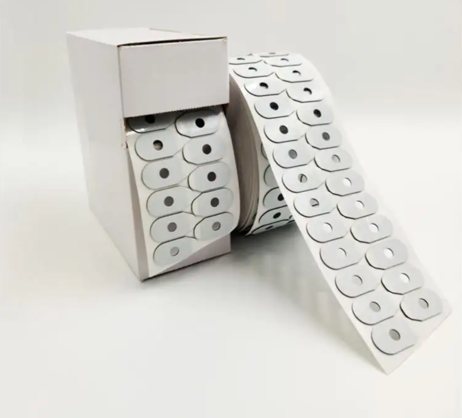 Glasses Processing Oval Self-Adhesive Non-Slip Lens Blocking Pads Optical Edging Machine Pad 1000 Pieces Per Roll