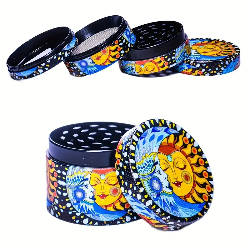 Wholesale 4 Layers Zinc Alloy Metal Herbal Smoking Accessories Grinders Tobacco Herb Grinder