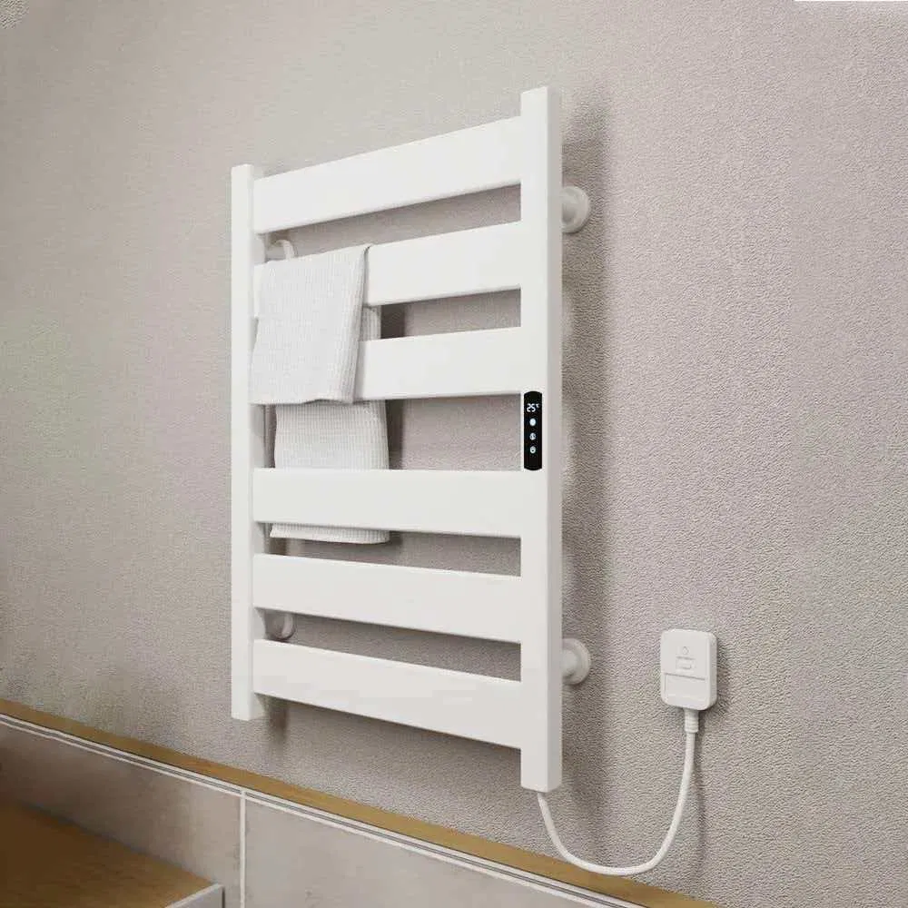 Towel Warmer Rack Heated Towel Rack for Bathroom Wall-Mounted Heating Rods, with Timer and Temperature Adjustment