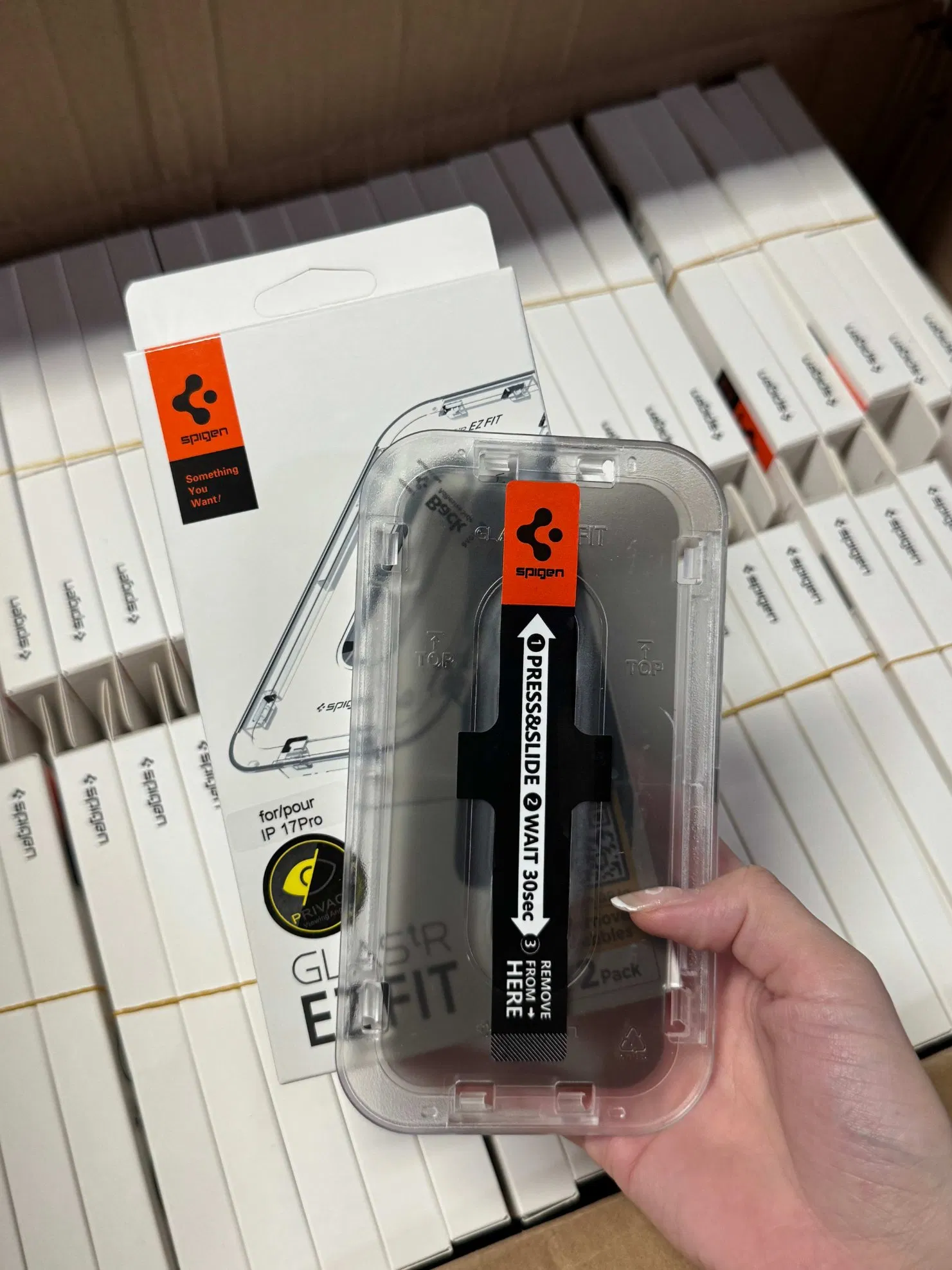 Spigen Ez Fit Tempered Glass Screen Protector for iPhone Air 17 PRO Max Anti Scratch