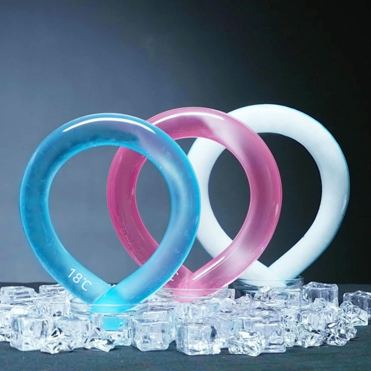 Reusable Custom Temperature PCM Portable Cooling Neck Wraps Cooler Tube