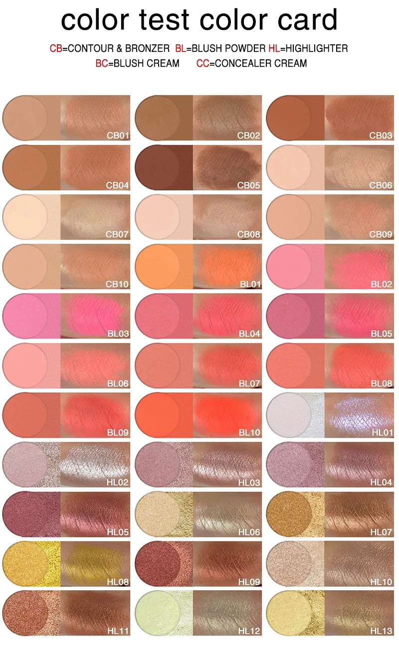 No Logo Oil Control Contouring Pressed Powder Palette Makeup Matte Contour Palette