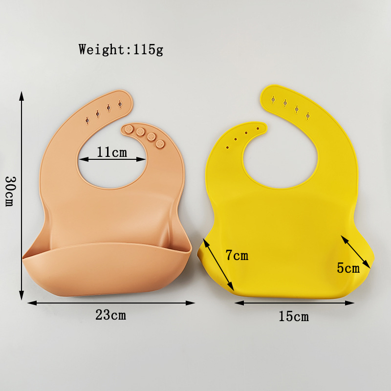 Promotional High Quality Easily Clean Durable Adjustable Silicone Bib