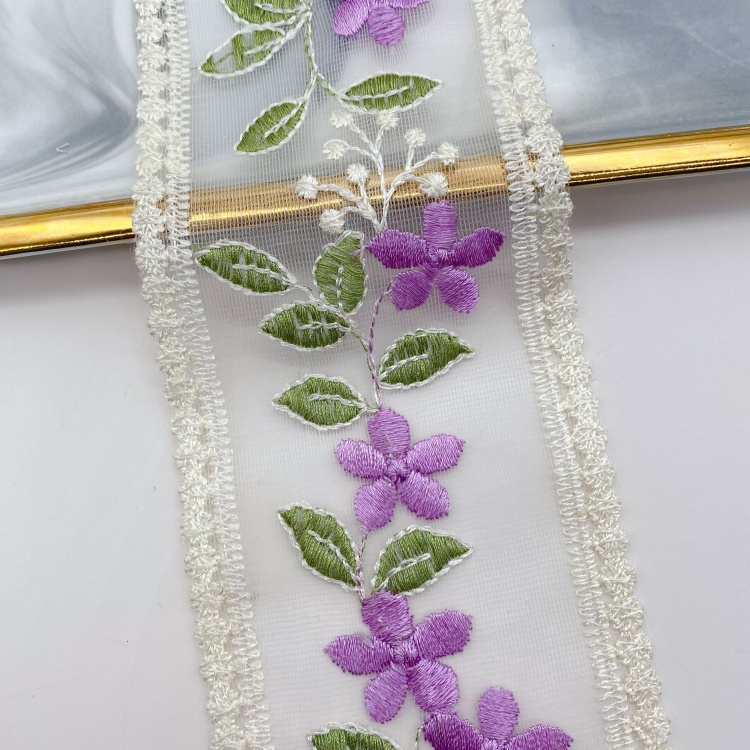 Аксессуары для одежды из молочного шелка с вышивкой сетка