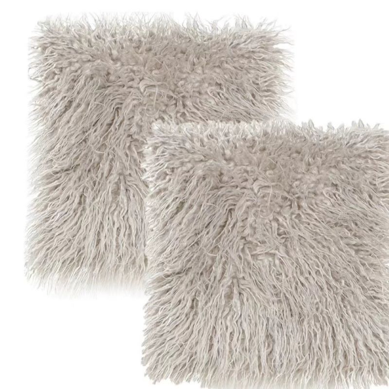 Mongolian Fake Fur Cushion of Pillow Baby Wholesale Outdoor Pation Cover