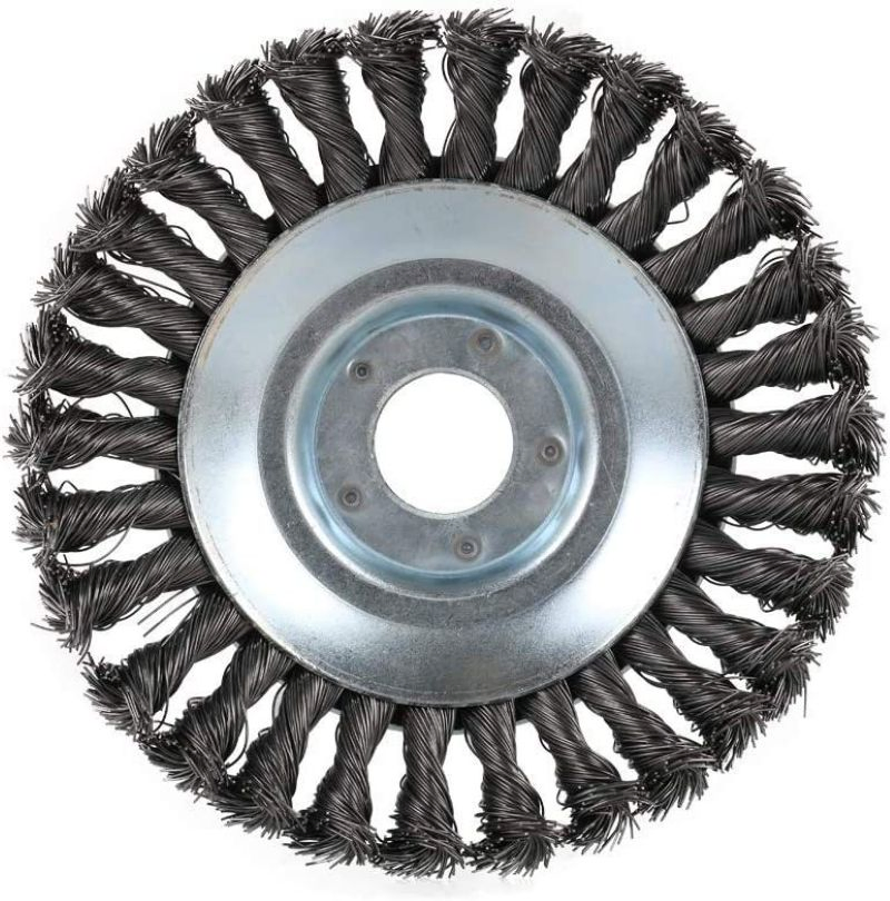 Круглая витая плоская щетка для металла
