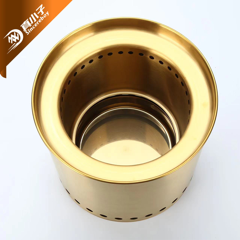 Походная печь из нержавеющей стали для готовки на дровах