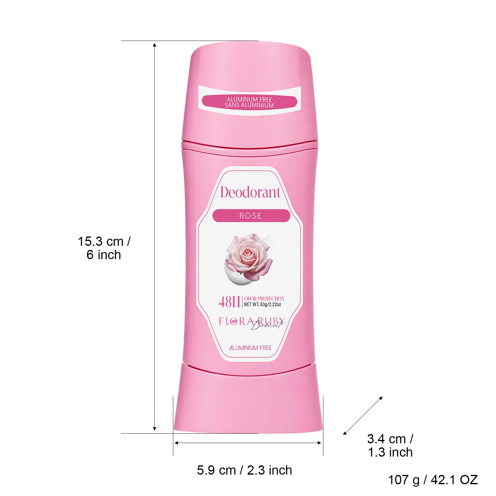 Refreshing Body Stick Deodorant for Sensitive Skin, Aluminum-Free