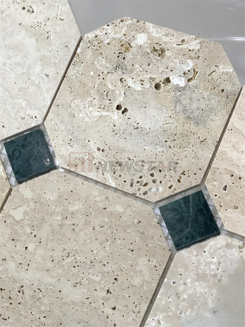 Natural Stone Limestone Octagonal Polished Marble Tiles Marble Floor Wall Tiles Mosaic Tile