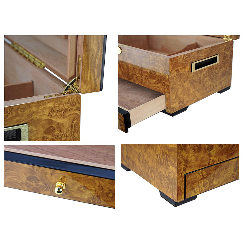 Custom Luxury Spanish Cedar Wooden Cigar Humidor Box